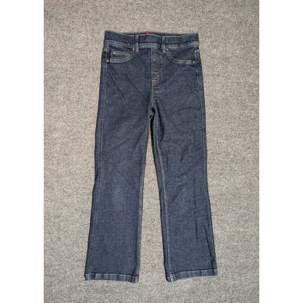 Spanx Jeans Womens Medium Pull On Kick Flare Blue